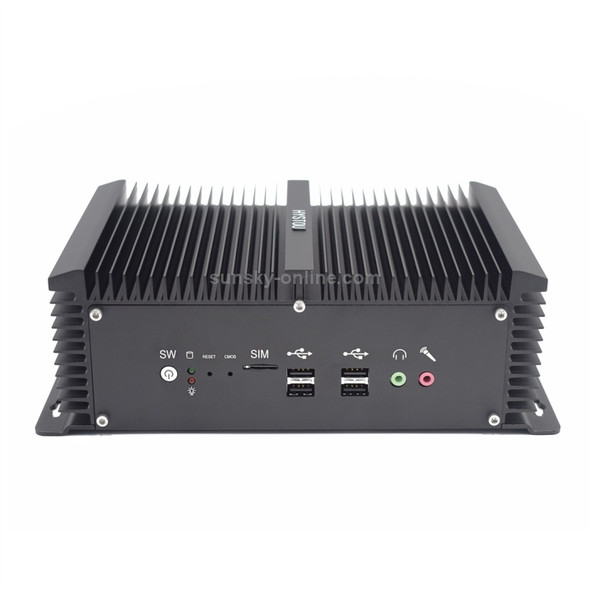 HYSTOU P12-I5-8250U Fanless Mini PC Intel Core i5-8250U Processor Quad Core up to 1.6GHz, RAM: 4G, ROM: 128G, Support Win 7 / 8 / 10 / Linux(Black)