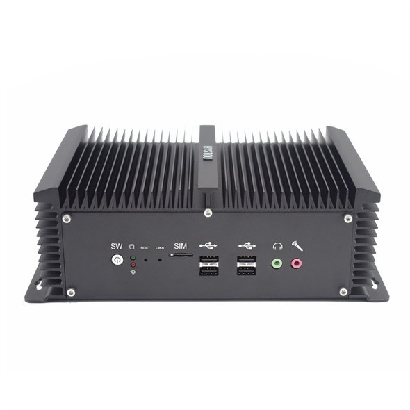 HYSTOU P12-I5-8250U Fanless Mini PC Intel Core i5-8250U Processor Quad Core up to 1.6GHz, RAM: 8G, ROM: 256G, Support Win 7 / 8 / 10 / Linux(Black)