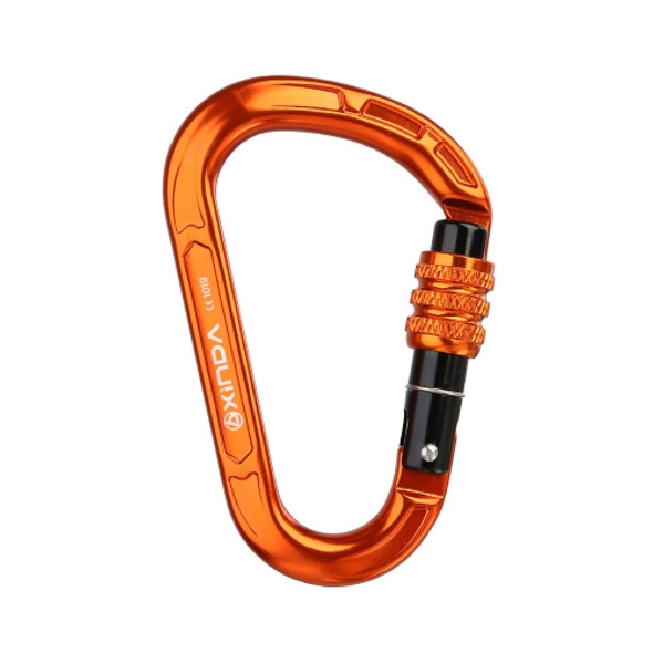 XINDA XD-8123N Outdoor Climbing Equipment Fast Hanging Buckle Carabiner Pear Main Lock HMS Safety Buckle(Orange)