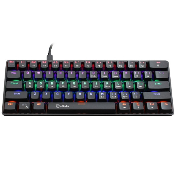 HXSJ V900 61 Keys Cool Lighting Effect Mechanical Wired Keyboard(Black)
