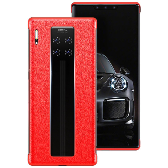 For Huawei Mate 30 Genuine Leather Shockproof Protective Case(Red)