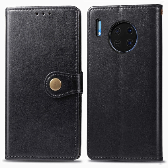 For Huawei Mate 30 Hat-Prince Litchi Texture Horizontal Flip Leather Case with Card Slots Black