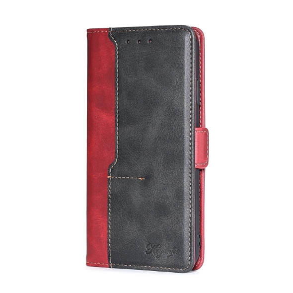 For Huawei Mate 30 Pro Retro Texture Contrast Color Side Buckle Horizontal Flip Leather Case with Holder & Card Slots & Wallet(Red)