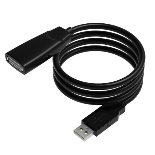 D.Y.TECH USB 2.0 Extension Cable Male to Female Cable with Signal Amplifier, Length： 10m