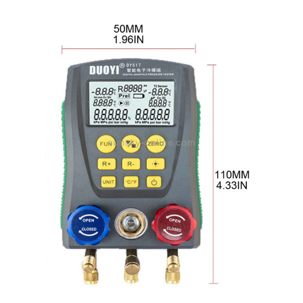DUOYI DY517 Car Air Conditioning Repair Electronic Refrigerant Meter Air Conditioning Fluoride Meter