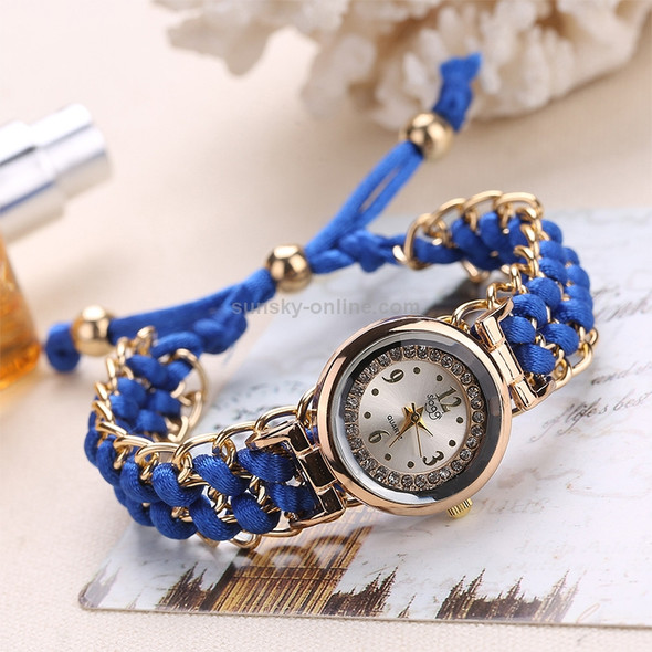 Sloggi 377 Women Knitting Rope Chain Quartz Wrist Watch(Blue)