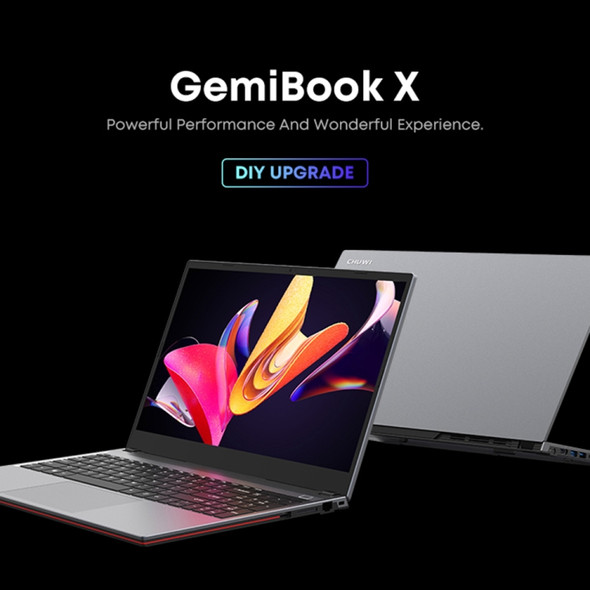 CHUWI GemiBook X Laptop, 15.6 inch, 4GB+128GB, Windows 10 Home, Intel Celeron N5095 Quad Core 2.0GHz-2.9GHz, Support Dual Band WiFi / Bluetooth / RJ45 / HDMI(Dark Gray)