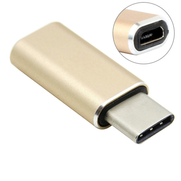 Aluminum Micro USB to USB 3.1 Type-c Converter Adapter, For Galaxy S8 & S8 + / LG G6 / Huawei P10 & P10 Plus / Xiaomi Mi6 & Max 2 and other Smartphones(Gold)