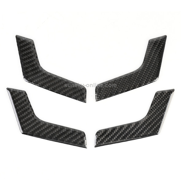 4 PCS Car Door Inner Handle Panel Carbon Fiber Decorative Sticker for Mercedes-Benz W204