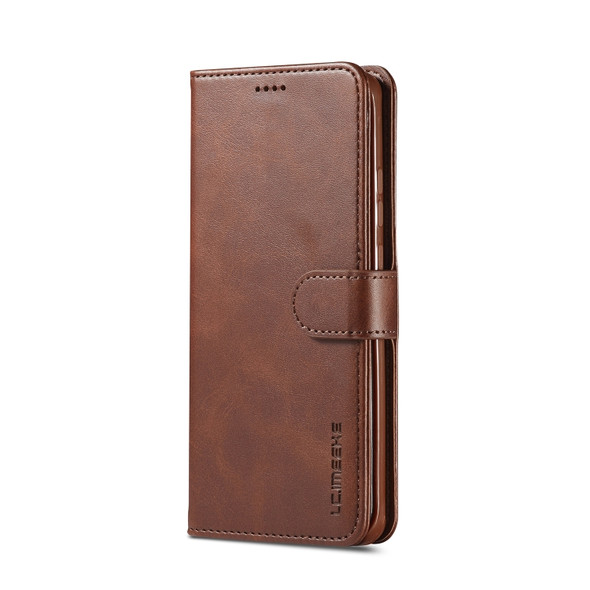For Huawei P40 Pro LC.IMEEKE Calf Texture Horizontal Flip Leather Case, with Holder & Card Slots & Wallet & Photo Frame(Coffee)