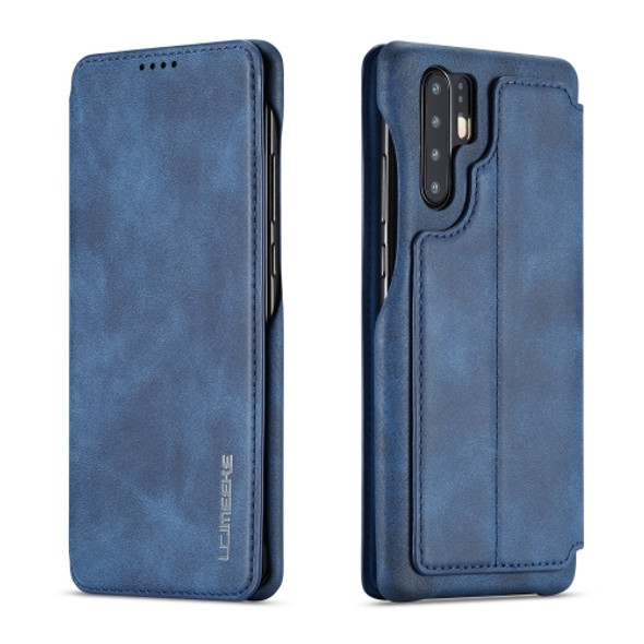 For Huawei P30 Pro Hon Ancient Series Leather Case with Card Slots & Holder & Wallet(Blue)
