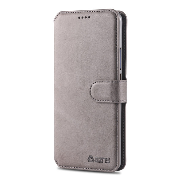 For Huawei Mate 20 Pro AZNS Calf Texture Magnetic Horizontal Flip PU Leather Case with Holder & Card Slots & Photo Frame(Gray)