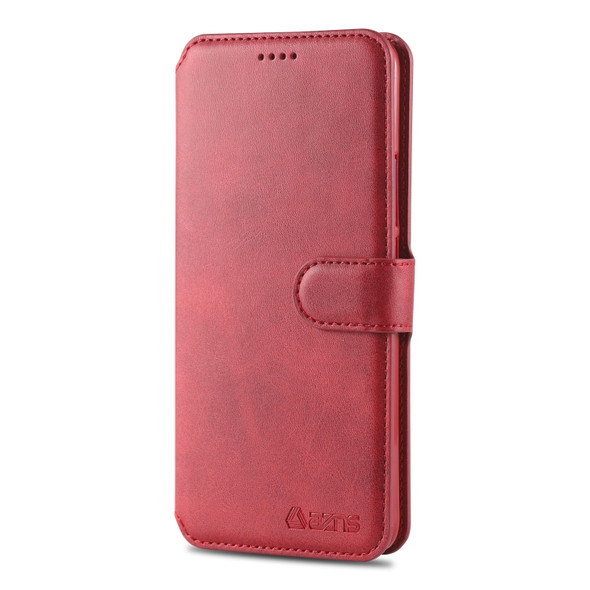 For Huawei Mate 20 Pro AZNS Calf Texture Magnetic Horizontal Flip PU Leather Case with Holder & Card Slots & Photo Frame(Red)