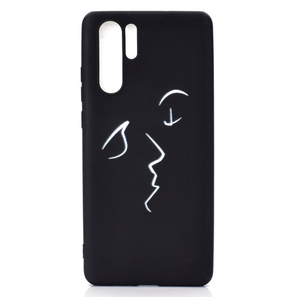 For Huawei P30 Pro Shockproof Stick Figure Pattern Soft TPU Protective Case(Kiss)