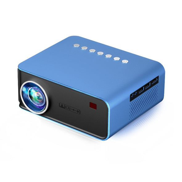 T4 Same Screen Version 1024x600 1200 Lumens Portable Home Theater LCD Projector, Plug Type:US Plug(Blue)