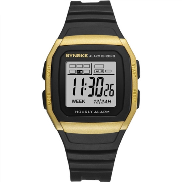 SYNOKE 9023B Multifunctional Sports Shockproof & Waterproof Electronic Watch(Gold)