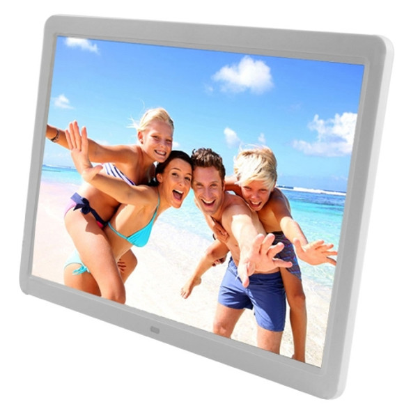 15 inch 1280 x 800 16:9 LED Widescreen Suspensibility Digital Photo Frame with Holder & Remote Control, Support SD / MicroSD / MMC / MS / XD / USB Flash Disk(White)