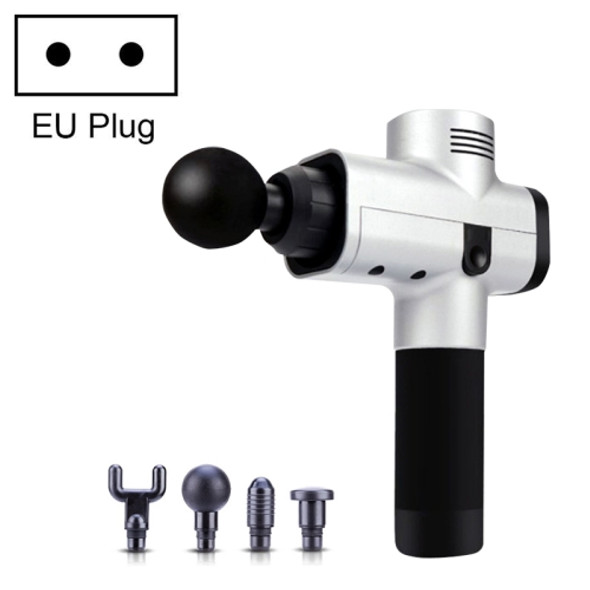 MKY-006 Electric Button Fascia Instrument Fitness Recovery Home Massage Instrument, Plug Specifications: EU Plug(Silver)