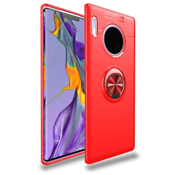 For Huawei Mate 30 Pro Lenuo Shockproof TPU Case with Invisible Holder(Red)