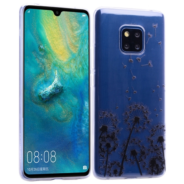 For Huawei Mate 20 Pro Coloured Drawing Pattern Highly Transparent TPU Protective Case(Dandelion)