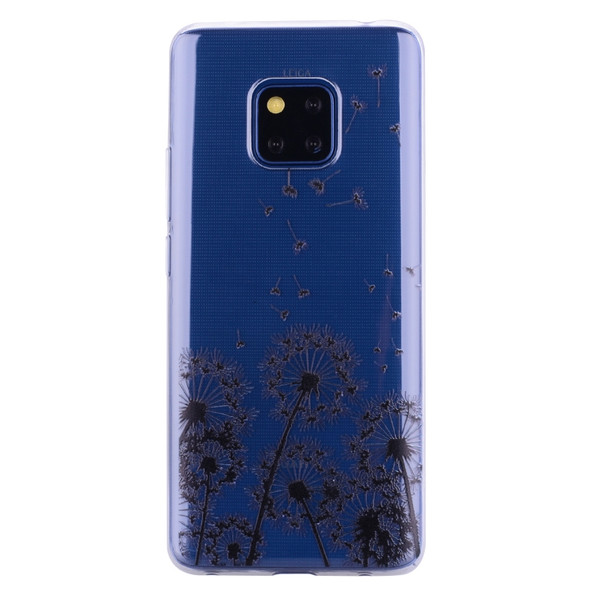 For Huawei Mate 20 Pro Coloured Drawing Pattern Highly Transparent TPU Protective Case(Dandelion)