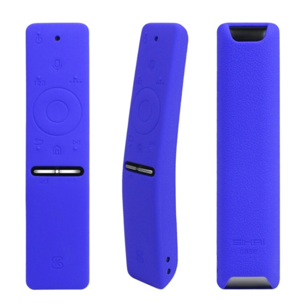 Silicone Protective Cover Case for Samsung Smart TV Voice Version Remote Control UA55KU6300J/6880J UA49KS7300(Blue)