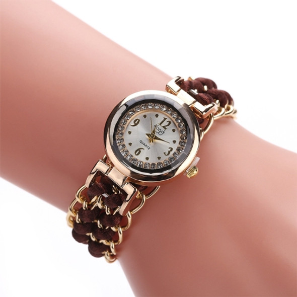 Sloggi 377 Women Knitting Rope Chain Quartz Wrist Watch(Dark Brown)