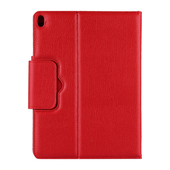 Detachable Bluetooth Keyboard + Litchi Texture Horizontal Flip Leather Case with Holder for iPad Pro 11 inch (2018)(Red)