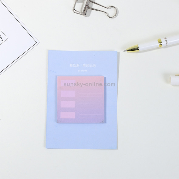 8 PCS Rainbow Gradient Memo Pad Paper Sticky Notes Notepad Stationery Word record