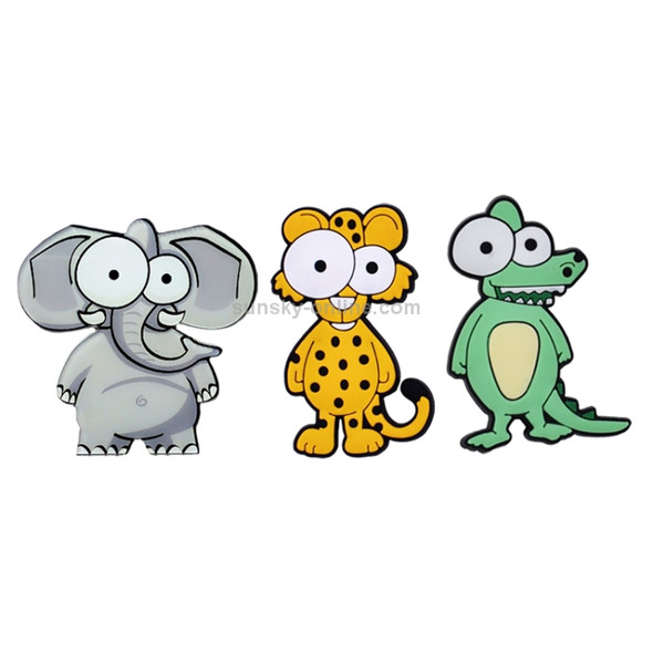 5 PCS Cartoon Animals Acrylic Material Refrigerator Magnet(Leopard)