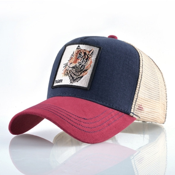 Cotton Embroidered Animal Baseball Cap(Red1 Tiger)