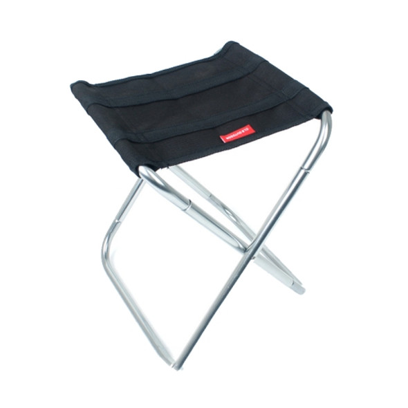 CLS 7075 Aluminum Alloy Fishing Chair Portable Camping Train Stool, Size: 24.8x22.5x27cm(Black)