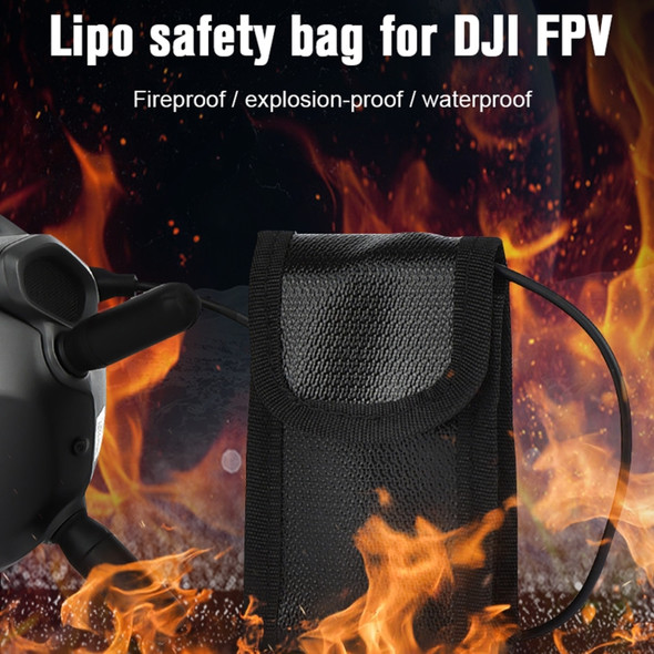 STARTRC 1109448 Flight Glasses V2 Battery Fireproof Explosion-proof Storage Bag for DJI FPV(Black)