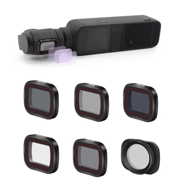 STARTRC 1108561 6 In 1 ND8 + ND16 + ND32 + ND64 + MCUV + CPL Adjustable Lens Filter Set for DJI OSMO Pocket 2