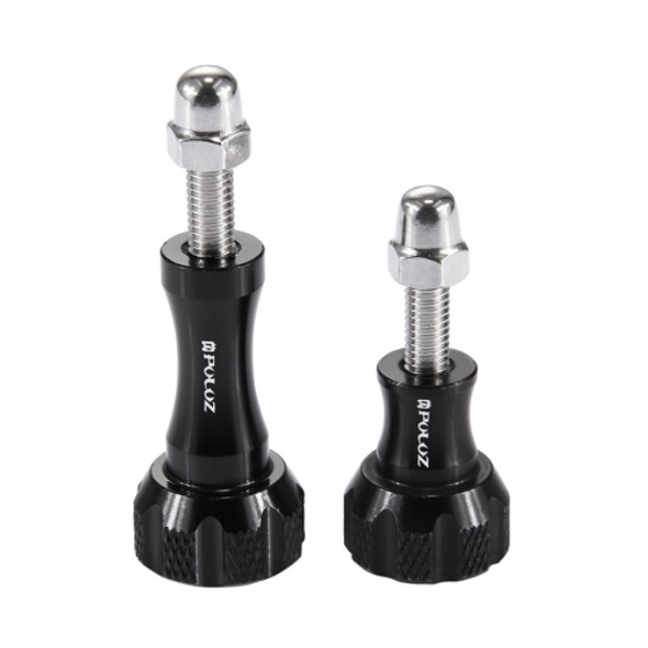 PULUZ CNC Aluminum Thumb Knob Stainless Bolt Nut Screw Set for GoPro HERO10 Black / HERO9 Black / HERO8 Black /7 /6 /5 /5 Session /4 Session /4 /3+ /3 /2 /1, DJI Osmo Action, Xiaoyi and Other Action Cameras(Black)