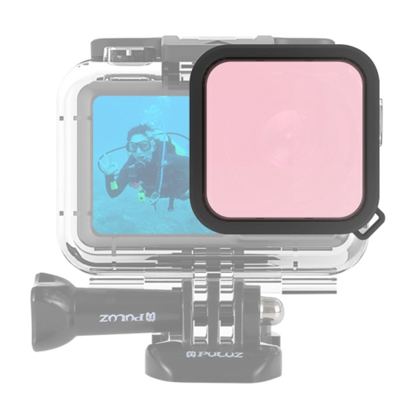 PULUZ Housing Diving Color Lens Filter for DJI Osmo Action(Pink)