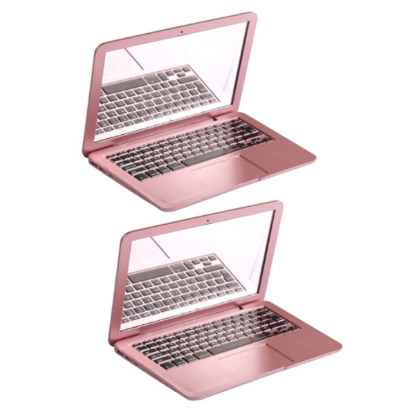 2 PCS Notebook Portable Mirror Desktop Single-sided Mirror(Rose Gold)