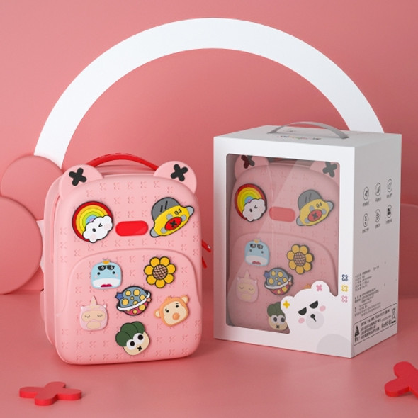 K16 DIY Fashion Cartoon Pattern Kids Backpack(Pink)