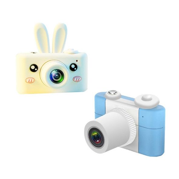 D3 PLUS 1200W Pixel Lens Rabbit Cartoon Mini Digital Sport Camera with 2.0 inch Screen for Children (Blue)