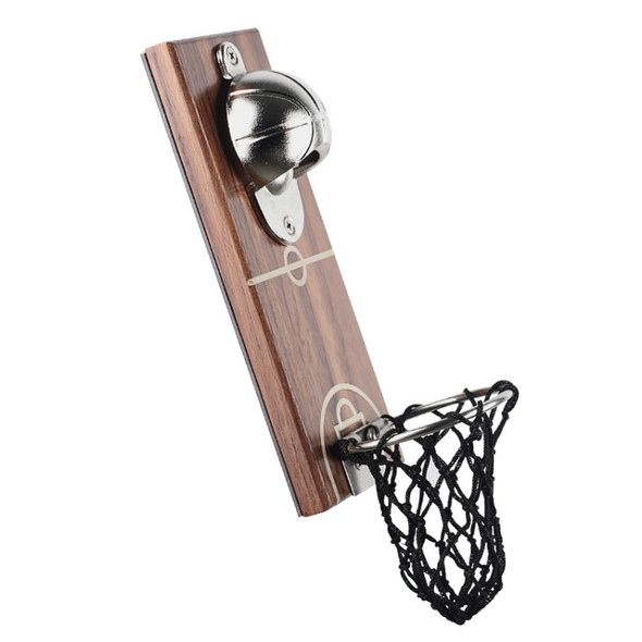 Wall-Mounted Magnet Beer Bottle Opener，Style： Basketball