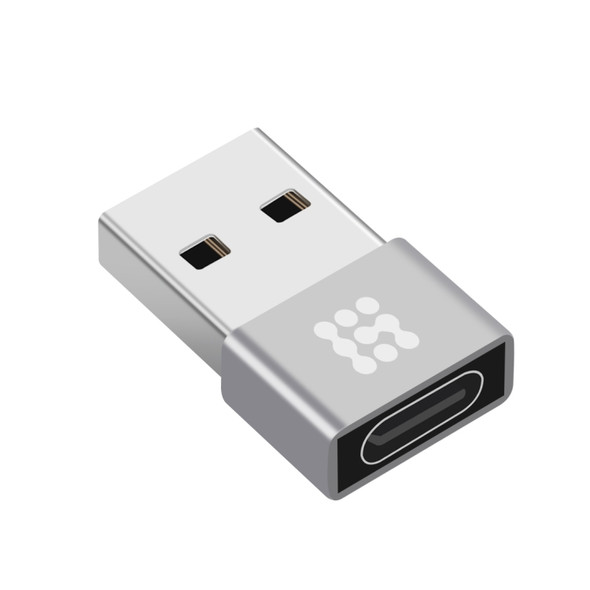 HAWEEL USB-C / Type-C Female to USB 2.0 Male Aluminum Alloy Adapter, Support Charging & Transmission Data