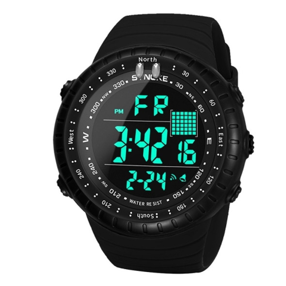 SYNOKE 8209 Multifunctional Sports Swimming Waterproof Luminous Alarm Men Electronic Watch(Black)