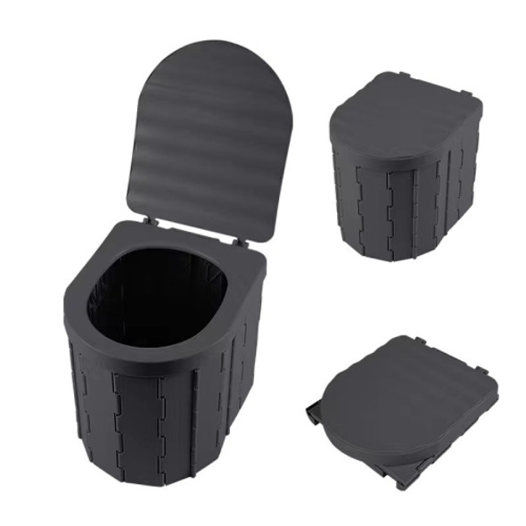 Car Toilet Portable Folding Car Emergency Toilet, Specification: Integrated with Cover (Black)