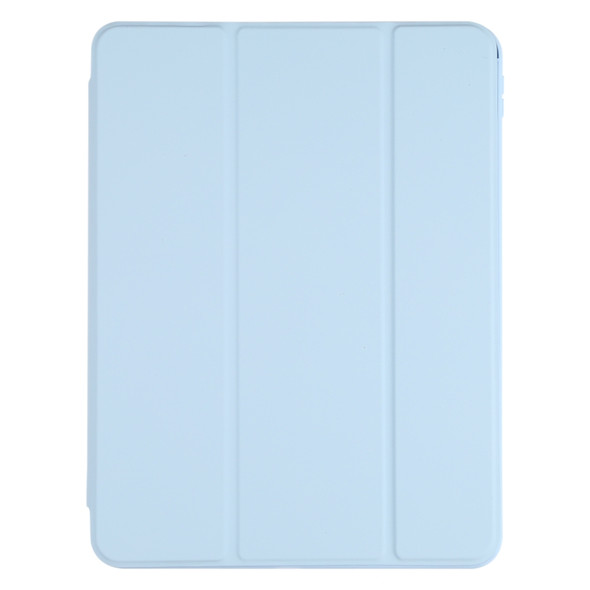 Silicone Magnetic Splitting Horizontal Flip Leather Case with Holder & Pen Slot & Sleep / Wake-up Function for iPad Air (2020) 10.9 inch (Blue)