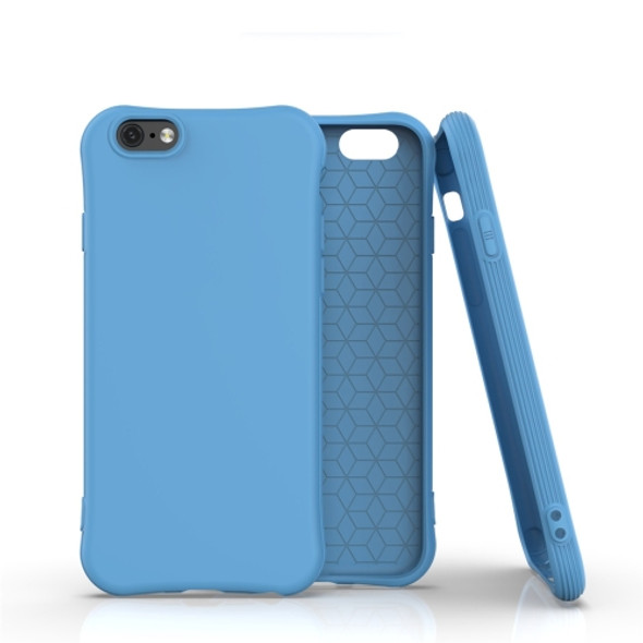 For iPhone 6s / 6 Solid Color TPU Slim Shockproof Protective Case(Blue)