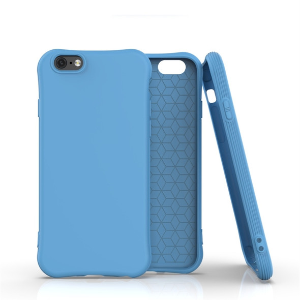 For iPhone 6s / 6 Solid Color TPU Slim Shockproof Protective Case(Blue)
