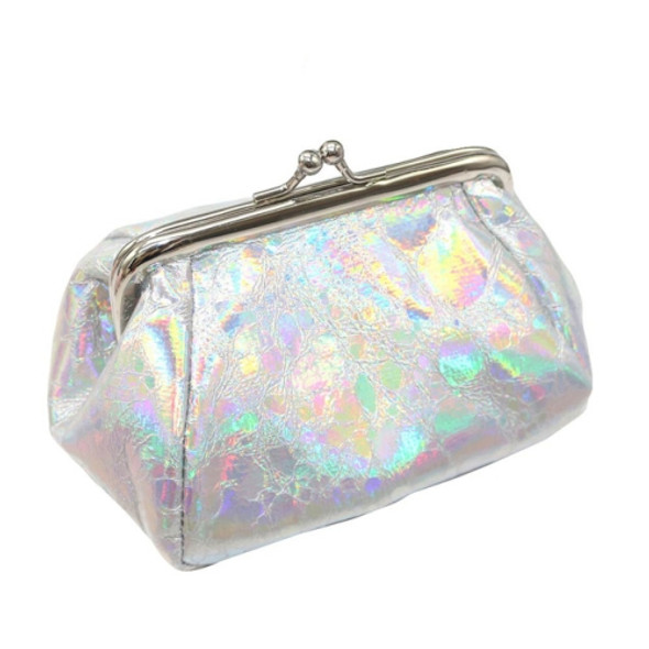 Creative Large Capacity Storage Bag Laser Coin Purse Cosmetic Bag(Silver)