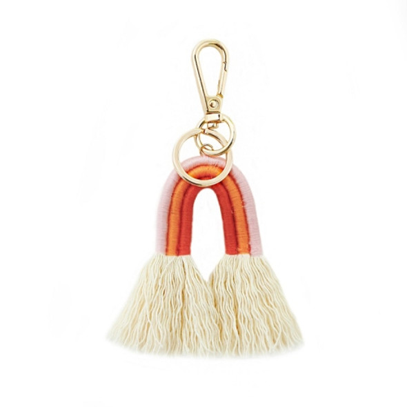 2 PCS Hand-Woven Bohemian Tassel Bag Pendant(Orange Color K68204)