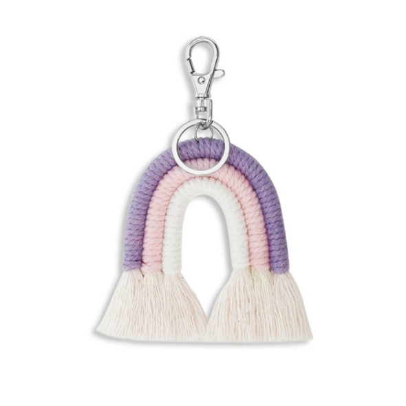 2 PCS Hand-Woven Bohemian Tassel Bag Pendant(Purple Color K68213)