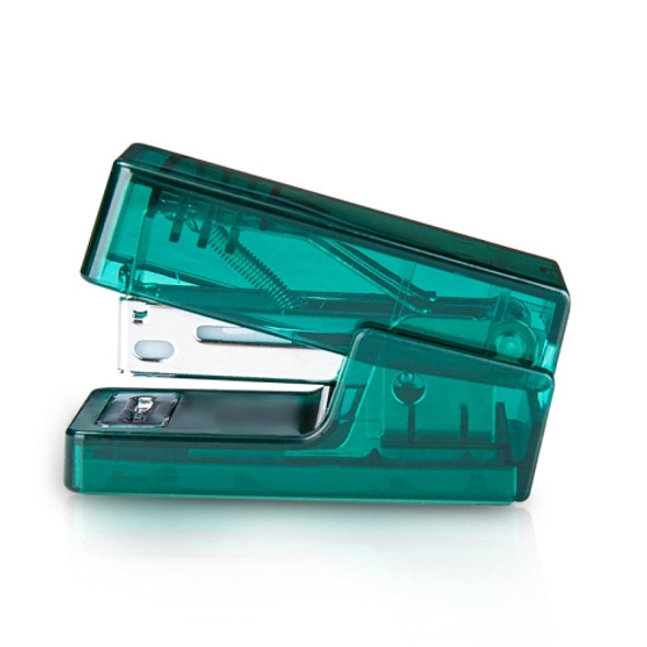 2 PCS Deli NS083F Mini Handheld Office Small Stapler(Transparent Green)